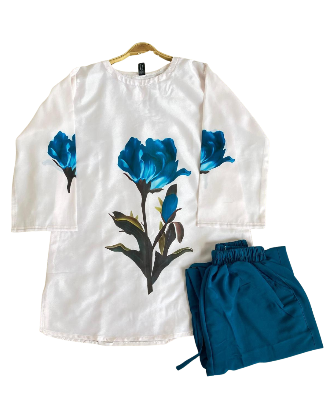 New Arrival Stitched 2 piece printed shirt and cargo trouser