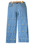 new Embroidery baggy style denim jeans