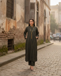 Stitched 2 piece printed shirt and printed trouser