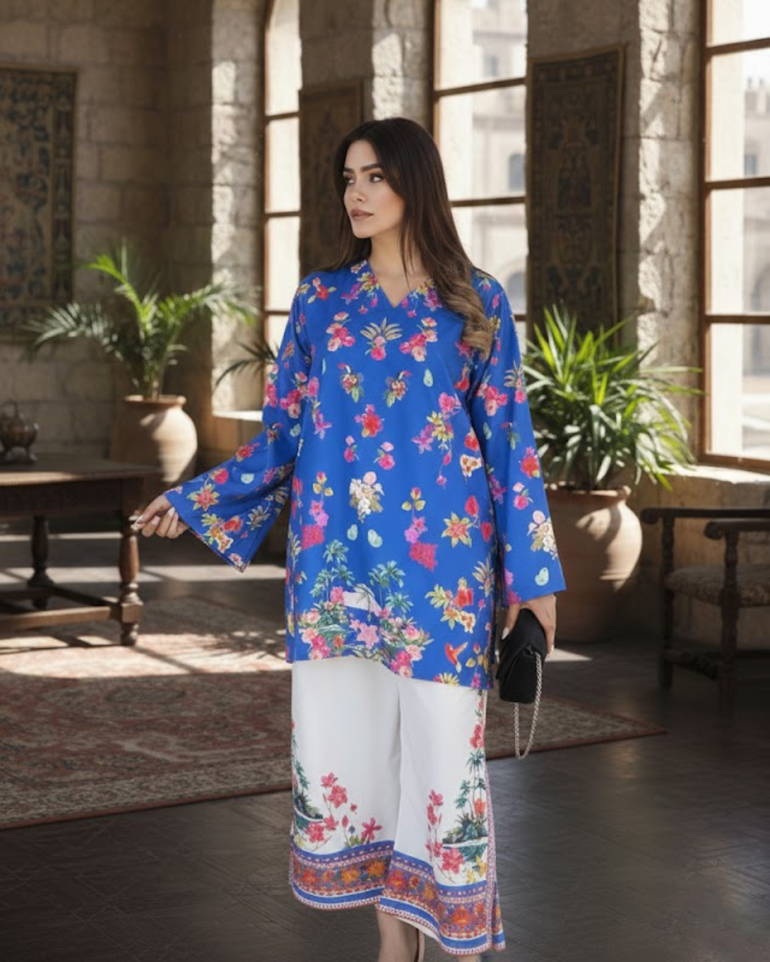 New Arrival Stitched 2 piece printed shirt and printed trouser