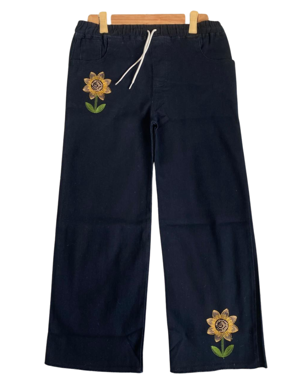 new Embroidery baggy style denim jeans